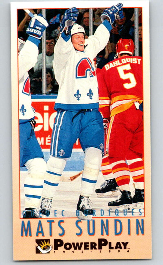1993-94 PowerPlay #205 Mats Sundin  Quebec Nordiques  V77805 Image 1
