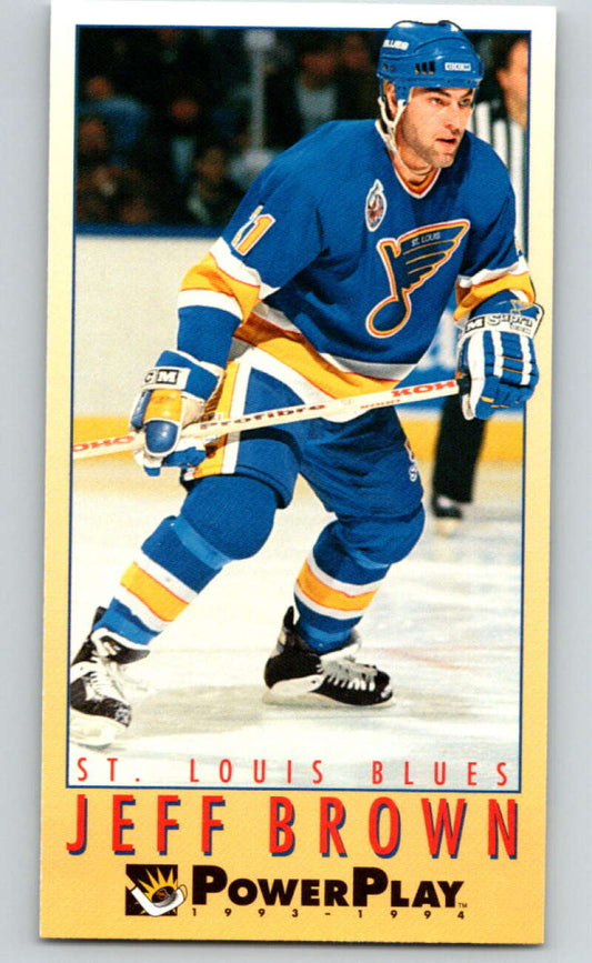 1993-94 PowerPlay #207 Jeff Brown  St. Louis Blues  V77810 Image 1