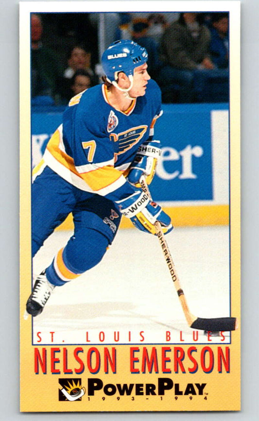 1993-94 PowerPlay #209 Nelson Emerson  St. Louis Blues  V77813 Image 1