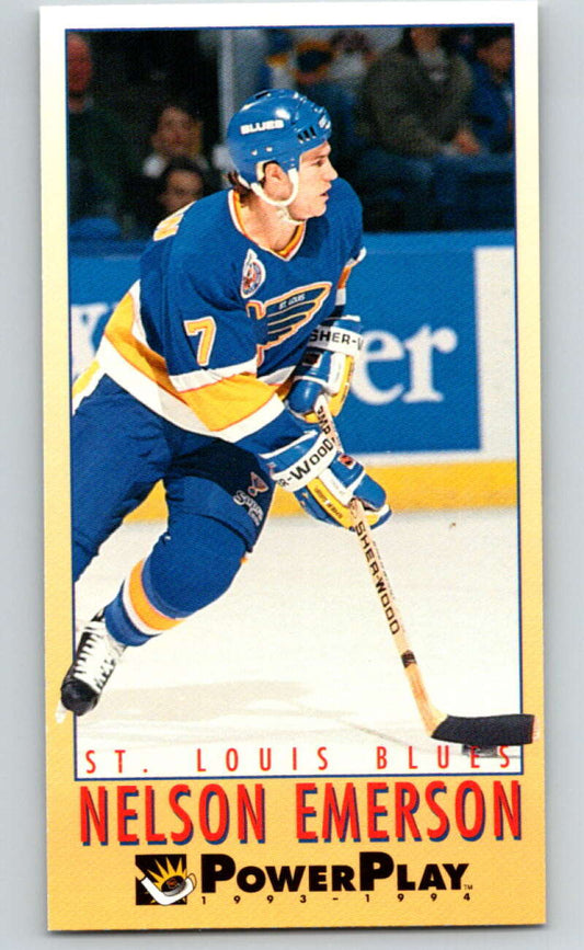1993-94 PowerPlay #209 Nelson Emerson  St. Louis Blues  V77814 Image 1