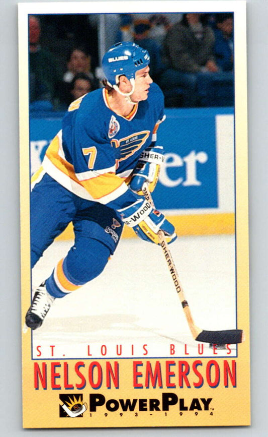 1993-94 PowerPlay #209 Nelson Emerson  St. Louis Blues  V77815 Image 1