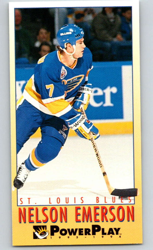 1993-94 PowerPlay #209 Nelson Emerson  St. Louis Blues  V77816 Image 1