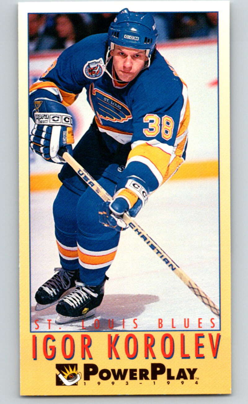 1993-94 PowerPlay #214 Igor Korolev  St. Louis Blues  V77825 Image 1