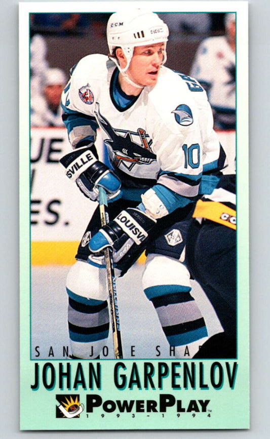 1993-94 PowerPlay #219 Johan Garpenlov  San Jose Sharks  V77838 Image 1