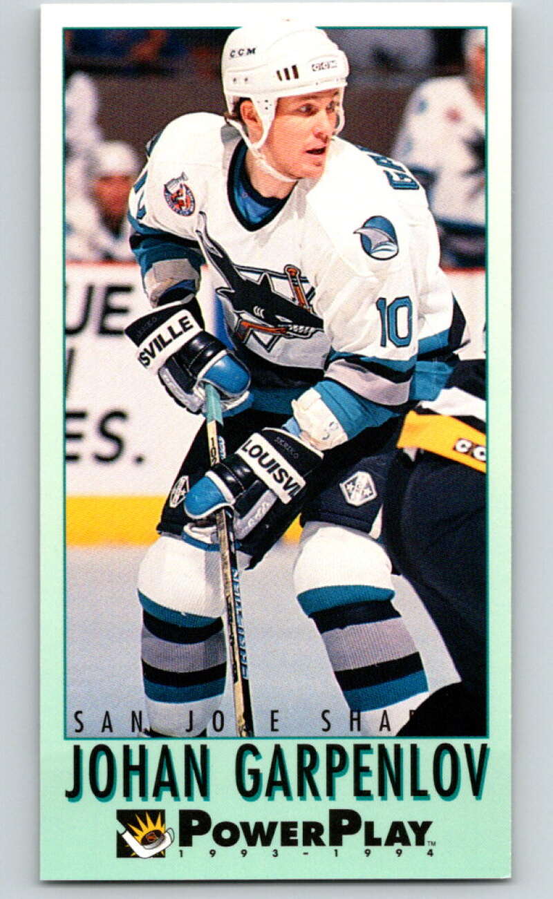 1993-94 PowerPlay #219 Johan Garpenlov  San Jose Sharks  V77839 Image 1