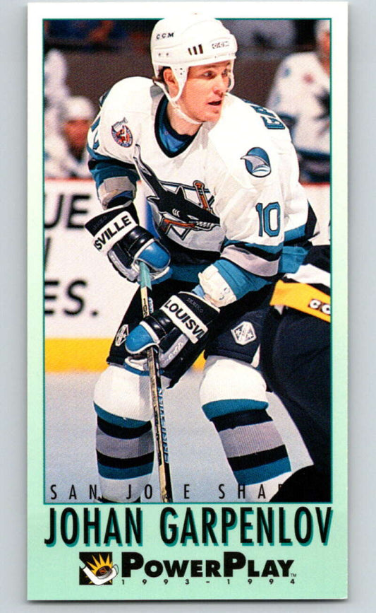 1993-94 PowerPlay #219 Johan Garpenlov  San Jose Sharks  V77839 Image 1