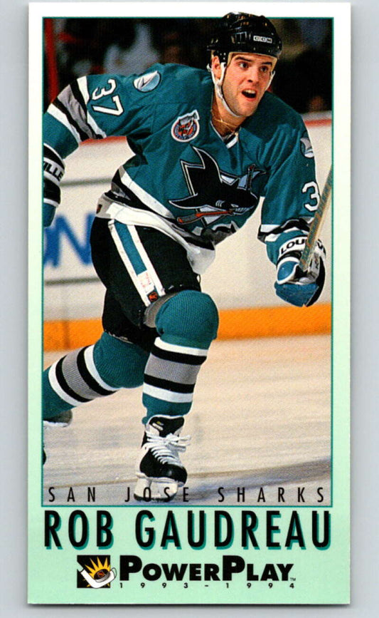 1993-94 PowerPlay #220 Rob Gaudreau  RC Rookie San Jose Sharks  V77841 Image 1