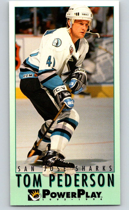 1993-94 PowerPlay #226 Tom Pederson  San Jose Sharks  V77855 Image 1