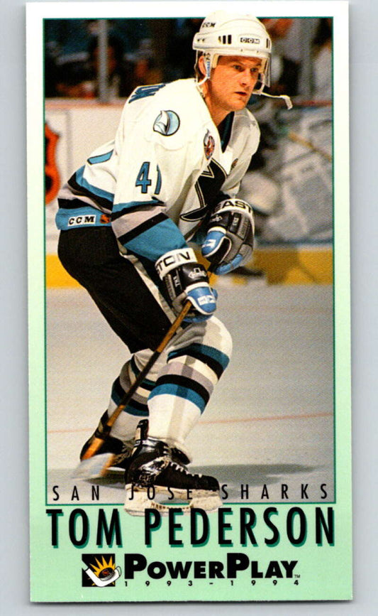 1993-94 PowerPlay #226 Tom Pederson  San Jose Sharks  V77856 Image 1