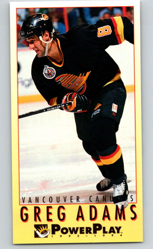 1993-94 PowerPlay #247 Greg Adams  Vancouver Canucks  V77896 Image 1
