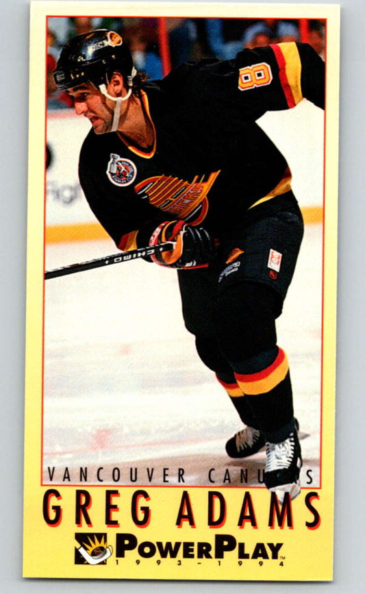 1993-94 PowerPlay #247 Greg Adams  Vancouver Canucks  V77900 Image 1