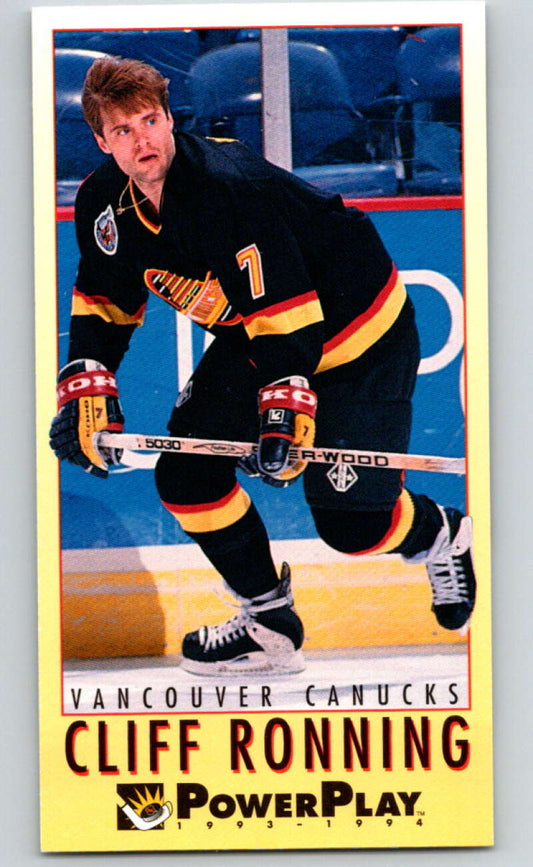 1993-94 PowerPlay #255 Cliff Ronning  Vancouver Canucks  V77915 Image 1
