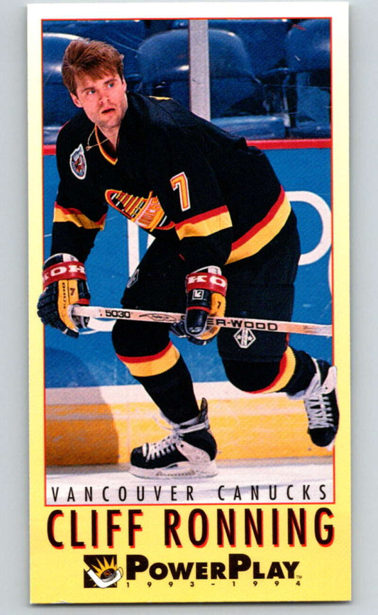 1993-94 PowerPlay #255 Cliff Ronning  Vancouver Canucks  V77917 Image 1