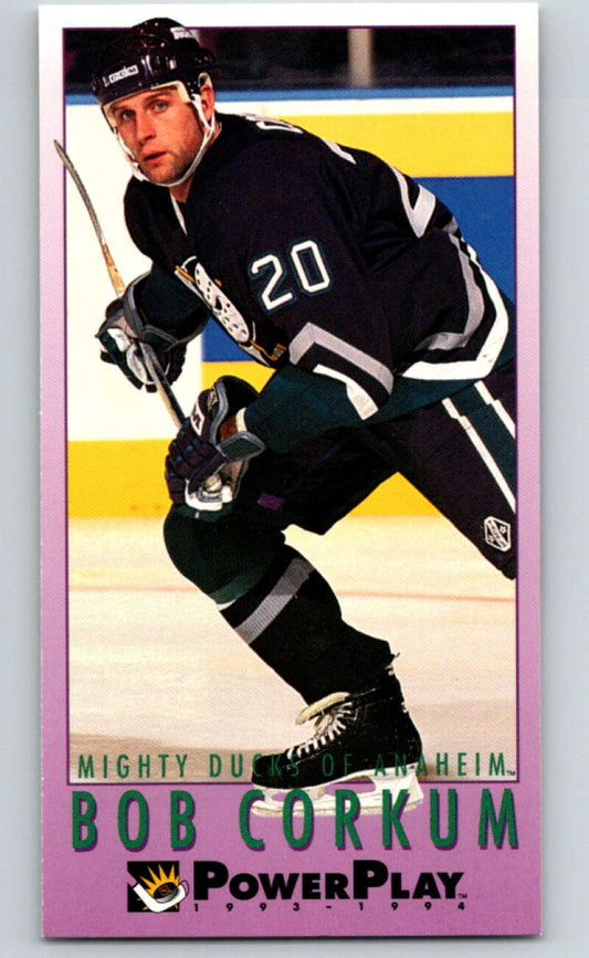 1993-94 PowerPlay #282 Bob Corkum  Anaheim Ducks  V77971 Image 1