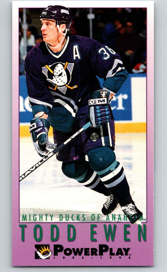 1993-94 PowerPlay #285 Todd Ewen  Anaheim Ducks  V77977 Image 1