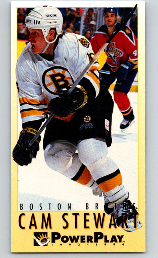 1993-94 PowerPlay #292 Cam Stewart  RC Rookie Boston Bruins  V77984 Image 1