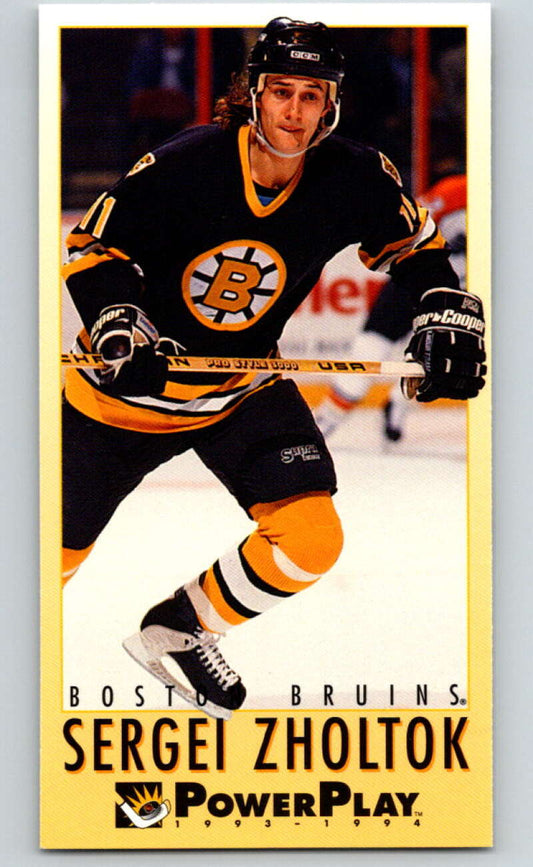 1993-94 PowerPlay #294 Sergei Zholtok  Boston Bruins  V77987 Image 1