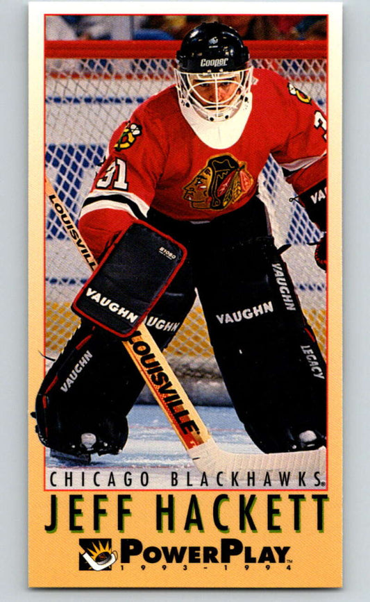 1993-94 PowerPlay #312 Jeff Hackett  Chicago Blackhawks  V78009 Image 1
