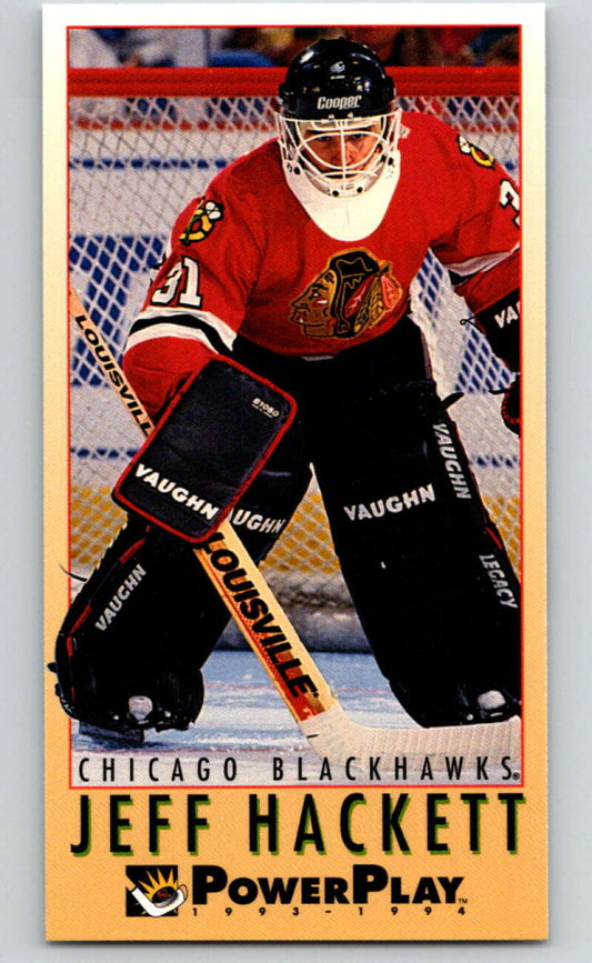 1993-94 PowerPlay #312 Jeff Hackett  Chicago Blackhawks  V78010 Image 1