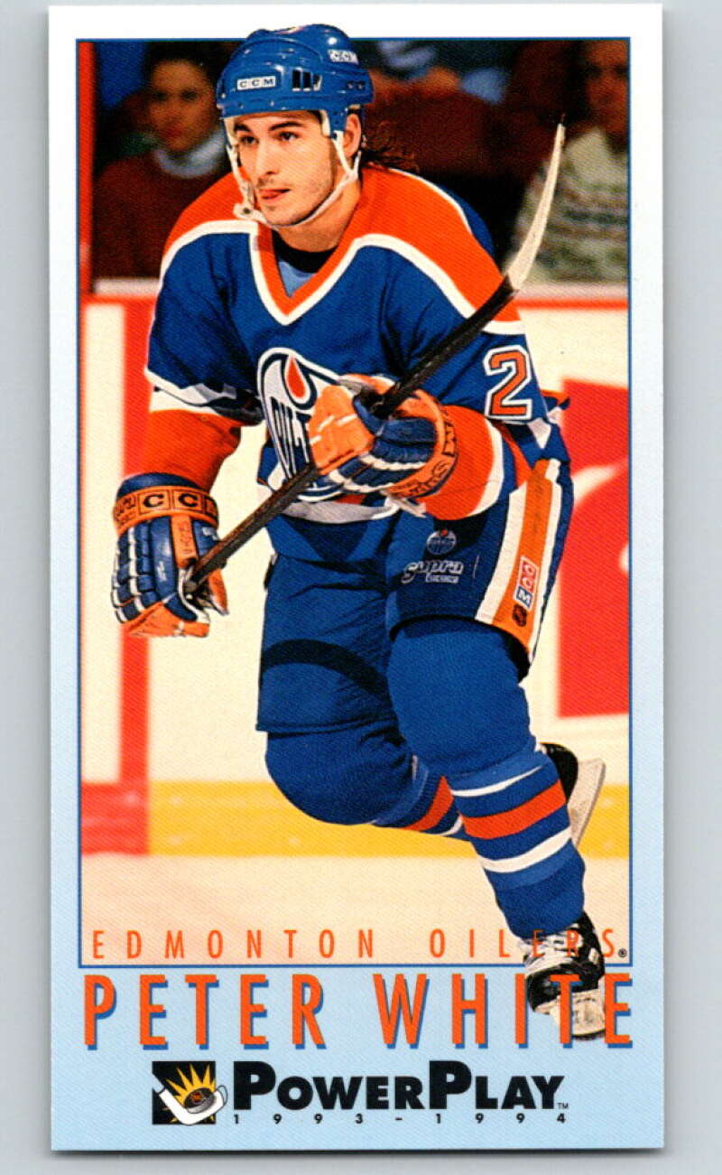 1993-94 PowerPlay #344 Peter White  RC Rookie Edmonton Oilers  V78041 Image 1