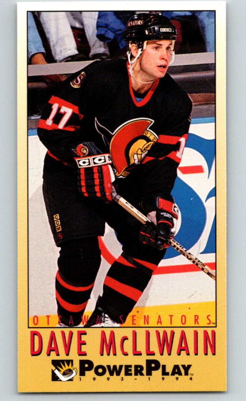 1993-94 PowerPlay #402 Dave McLlwain  Ottawa Senators  V78096 Image 1