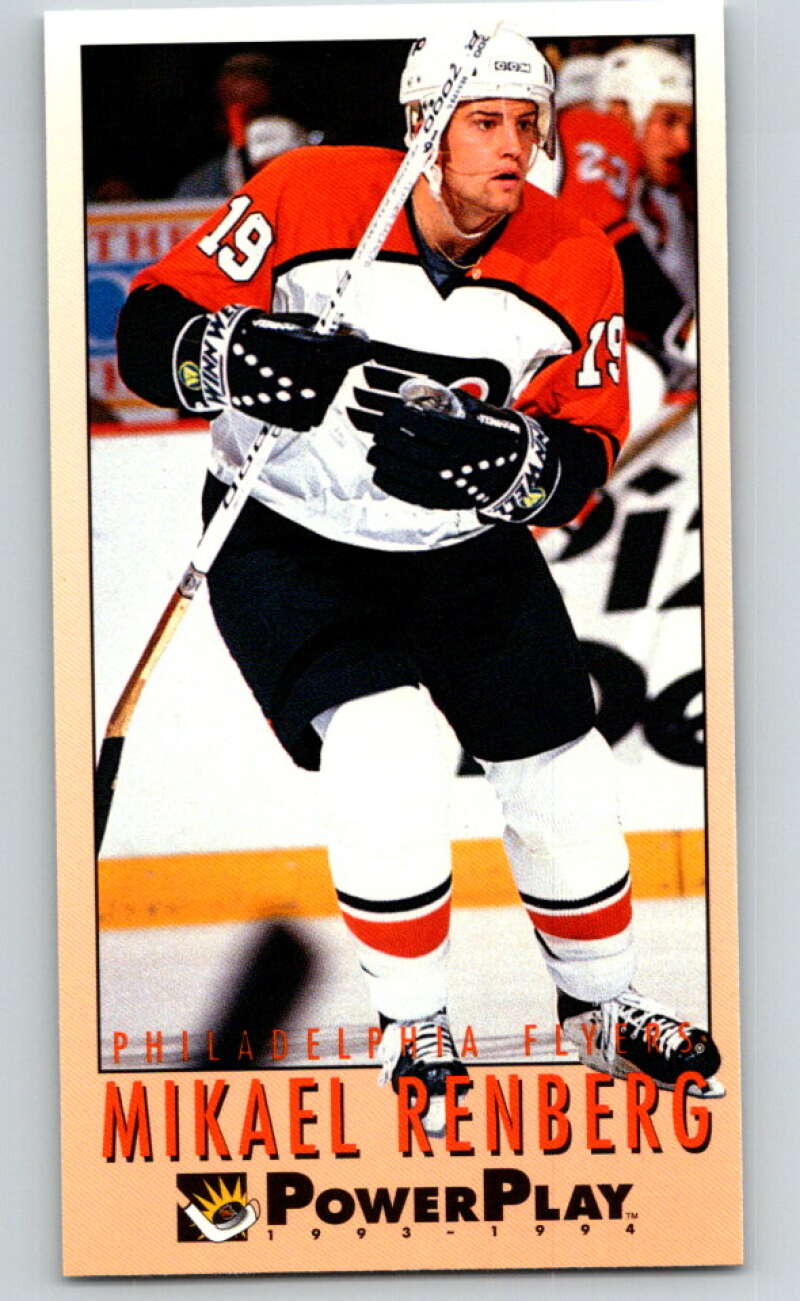 1993-94 PowerPlay #408 Mikael Renberg  Philadelphia Flyers  V78104 Image 1