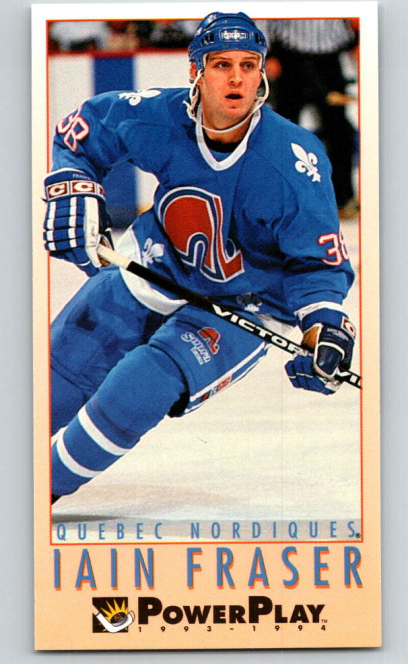 1993-94 PowerPlay #419 Iain Fraser  RC Rookie Quebec Nordiques  V78115 Image 1