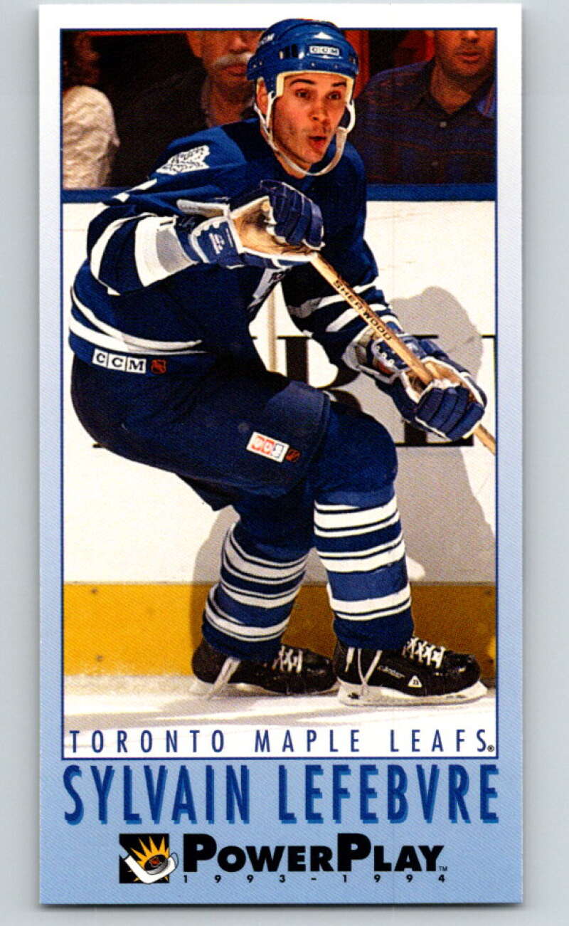 1993-94 PowerPlay #450 Sylvain Lefebvre  Toronto Maple Leafs  V78142 Image 1