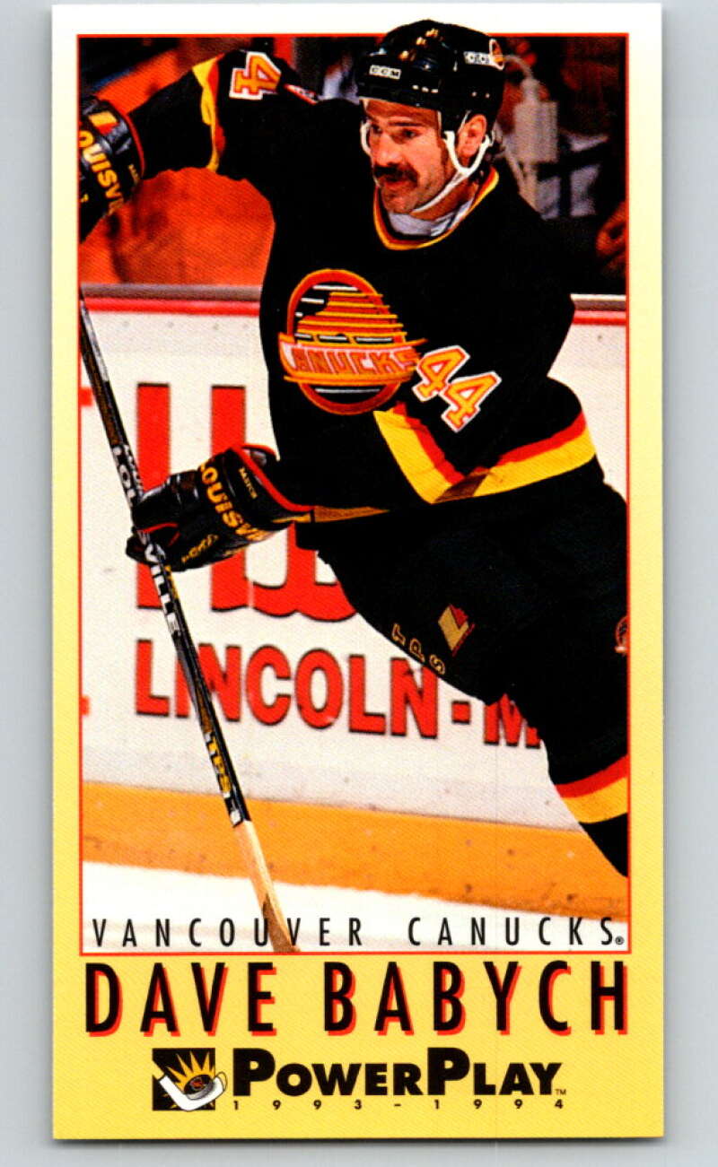 1993-94 PowerPlay #456 Dave Babych  Vancouver Canucks  V78152 Image 1
