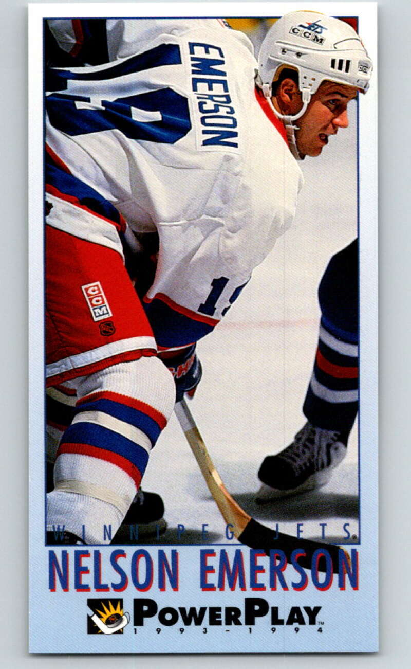 1993-94 PowerPlay #472 Nelson Emerson  Winnipeg Jets  V78170 Image 1