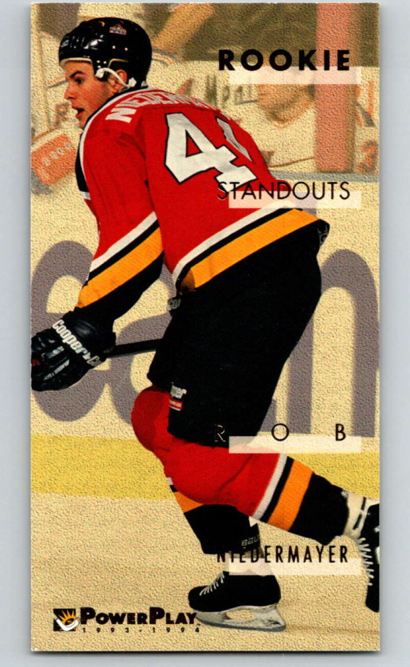 1993-94 PowerPlay Rookie Standouts #8 Rob Niedermayer  V78254 Image 1