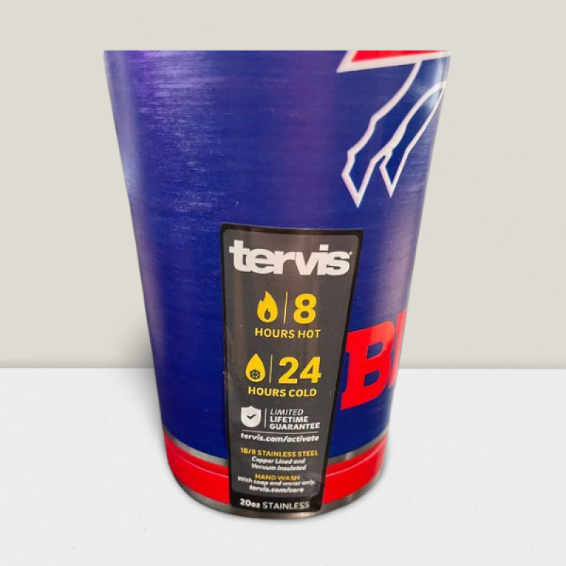 Buffalo Bills Football 20oz Stainless Steel Insulated Tumbler - Keep Liquids Hot/Cold Image 3