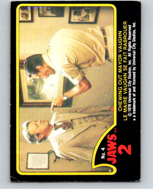 1978 Jaws 2 OPC #4 Chewing Out Mayor Vaughn..  V78343 Image 1