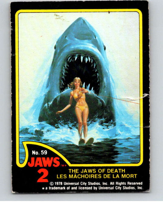 1978 Jaws 2 OPC #59 The Jaws of Death/Les Machoires De La Mort  V78426 Image 1