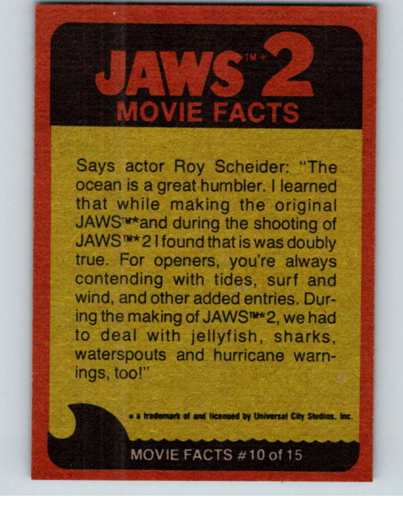 1978 Jaws 2 #39 Watching in Horror V78442 Image 2