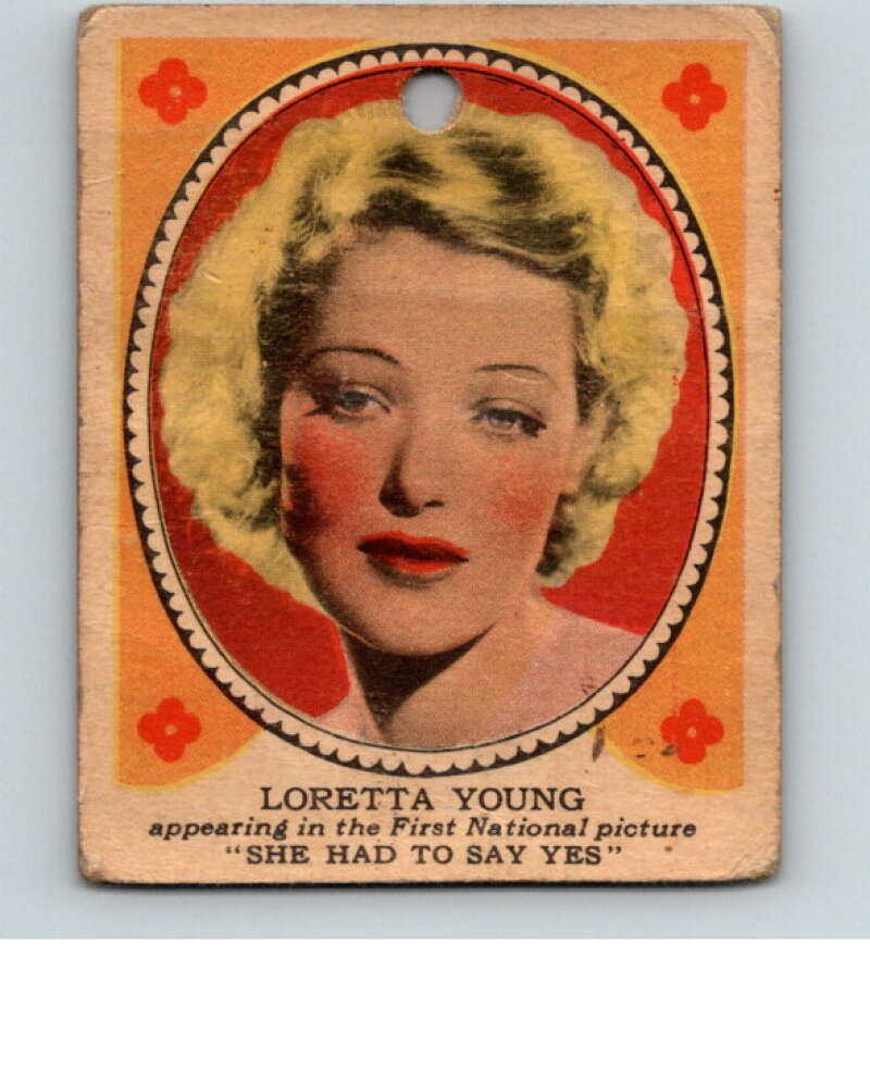 1933 Hollywood Picture Star Gum V289 #6 Loretta Young  V78476 Image 1