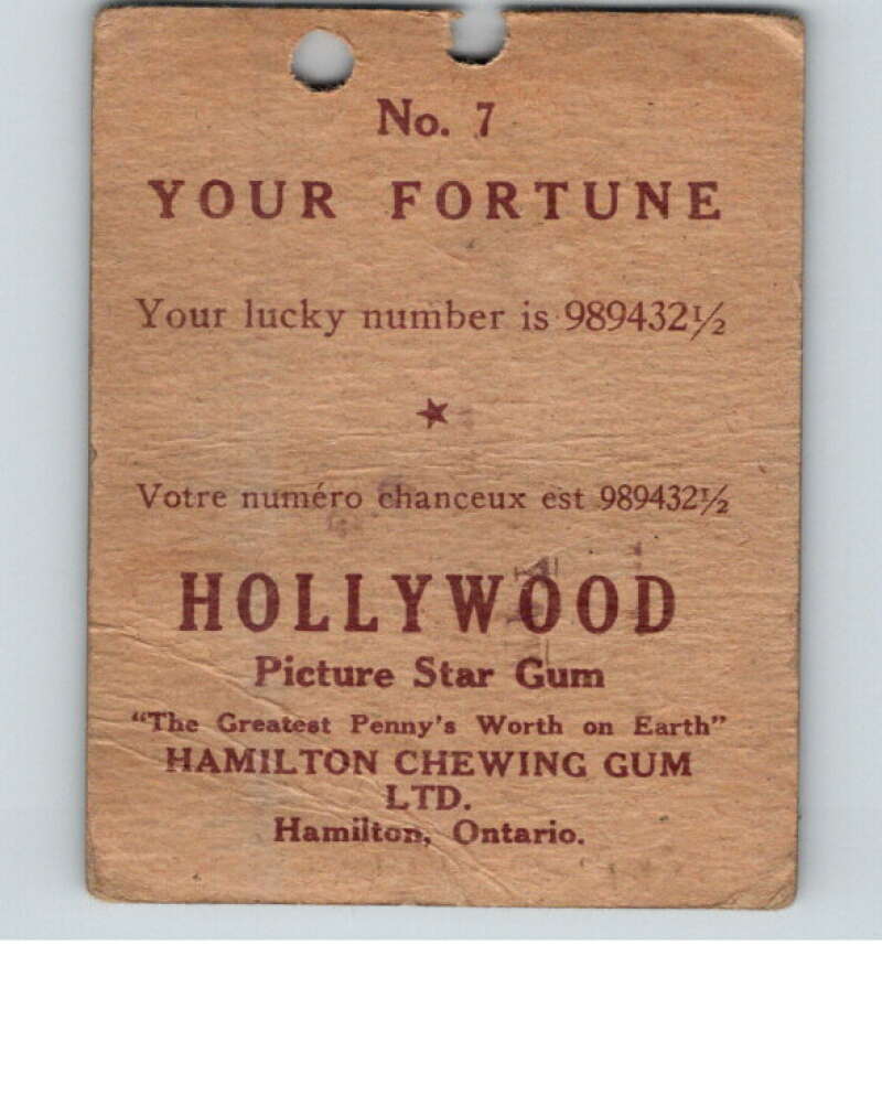 1933 Hollywood Picture Star Gum V289 #7 Tom Tyler   V78477 Image 2