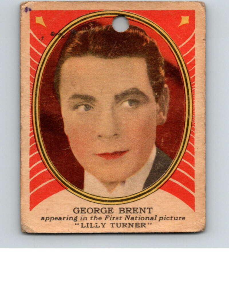 1933 Hollywood Picture Star Gum V289 #9 George Brent   V78479 Image 1