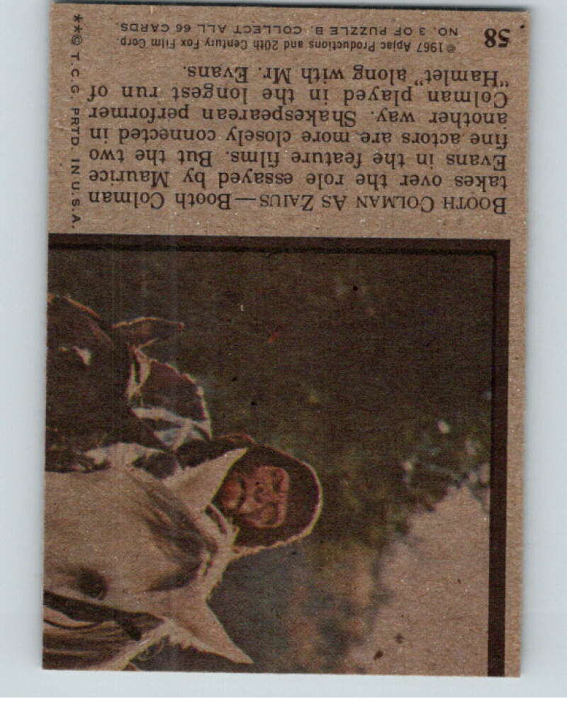 1967 Topps Planet of the Apes #58 Booth Colman Zaius  V78698 Image 2