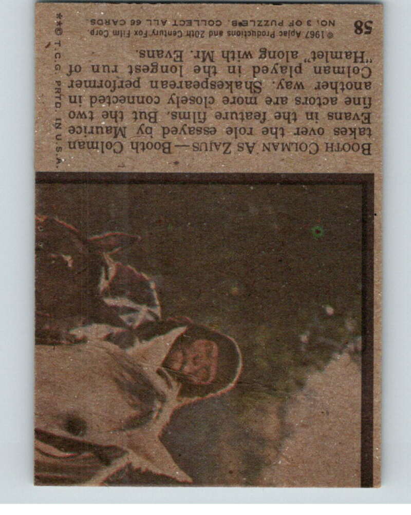 1967 Topps Planet of the Apes #58 Booth Colman Zaius  V78699 Image 2