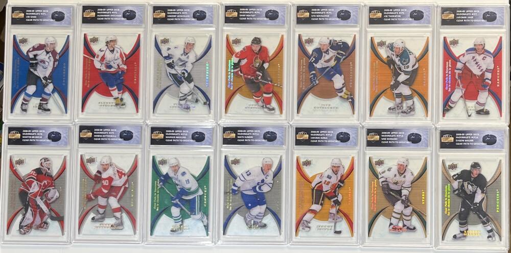 2008-09 Upper Deck McDonald's Clear Path to Greatness Complete Encased Set 1-14 Image 2