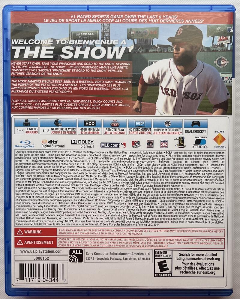 PS4 EA Sports The Show 14 MLB Baseball Video Game - Tested No Issues Image 2