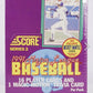 1991 Score Series 2 Baseball Hobby Wax Box CASE - Sealed 20 Box Case Image 4