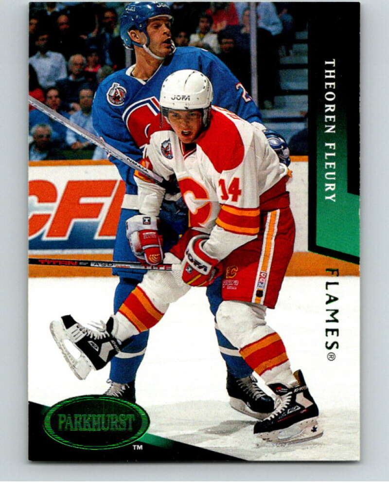 1993-94 Parkhurst Emerald Ice #28 Theo Fleury  Calgary Flames  V78758 Image 1