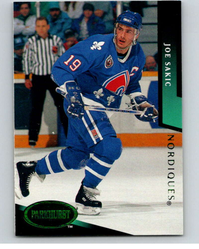 1993-94 Parkhurst Emerald Ice #169 Joe Sakic  Quebec Nordiques  V78771 Image 1