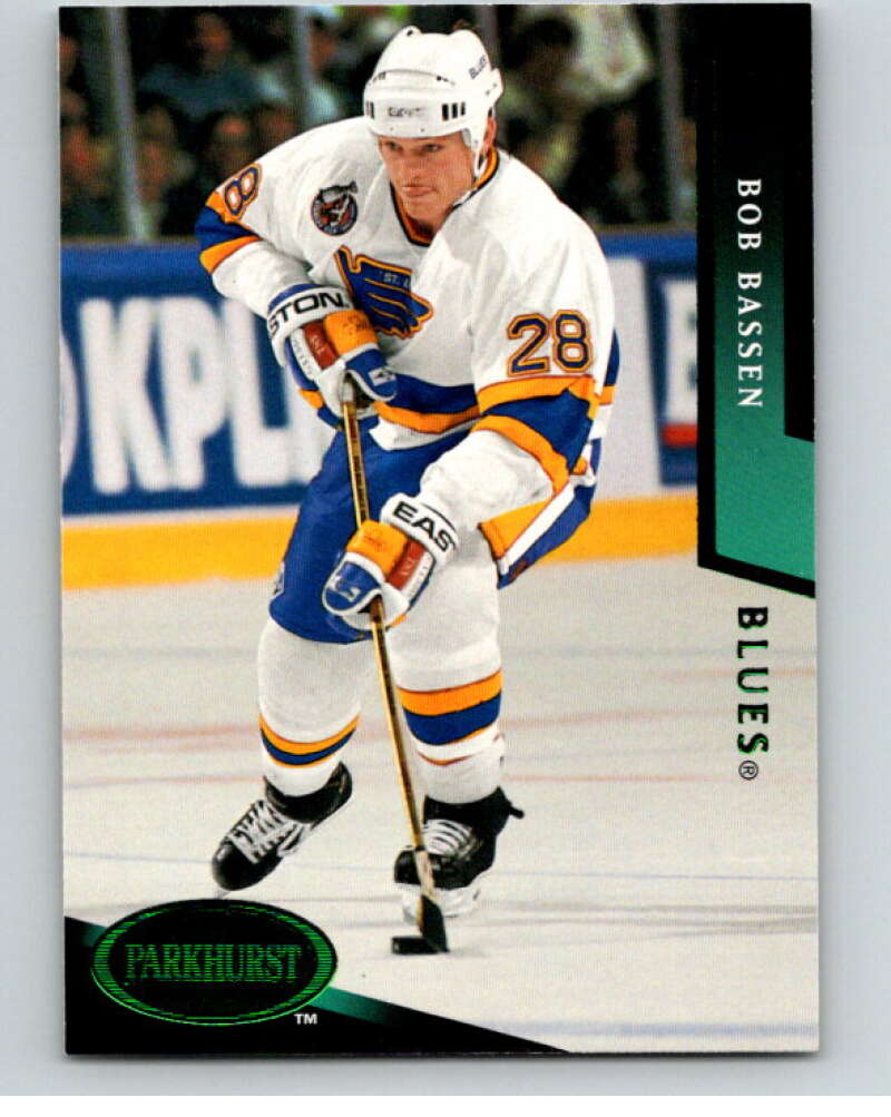 1993-94 Parkhurst Emerald Ice #445 Bob Bassen  St. Louis Blues  V78805 Image 1