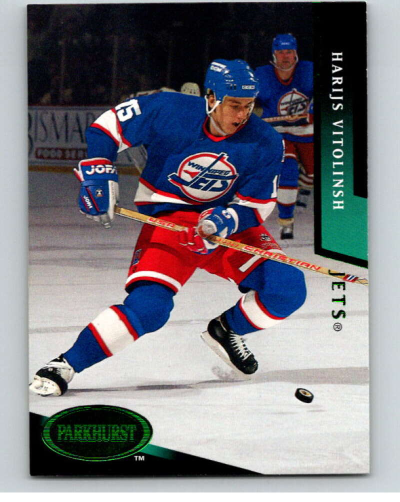 1993-94 Parkhurst Emerald Ice #496 Harijs Vitolinsh  Winnipeg Jets  V78807 Image 1