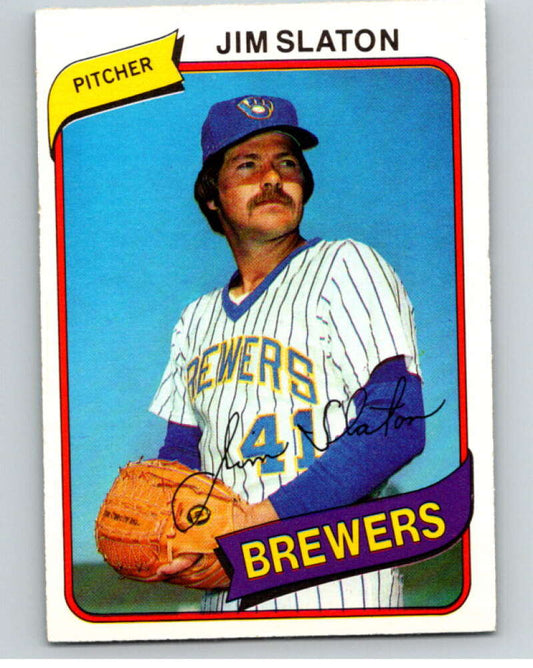 1980 O-Pee-Chee #10 Jim Slaton  Milwaukee Brewers  V78827 Image 1