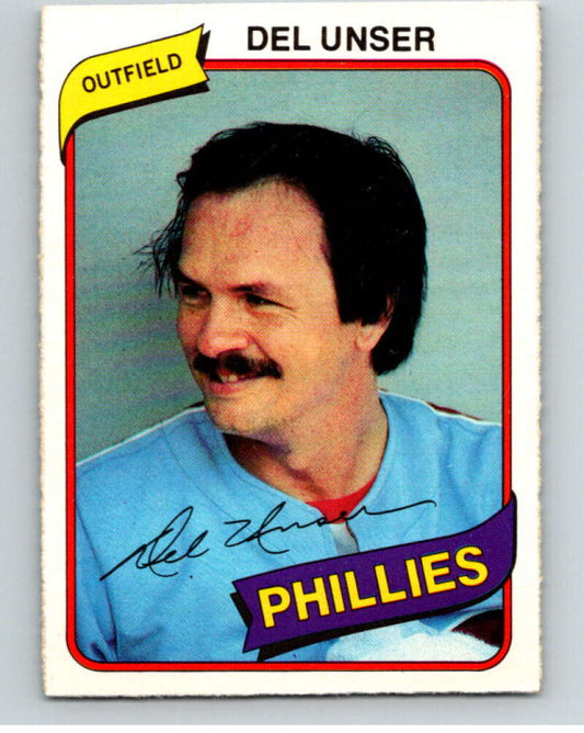 1980 O-Pee-Chee #12 Del Unser  Philadelphia Phillies  V78829 Image 1