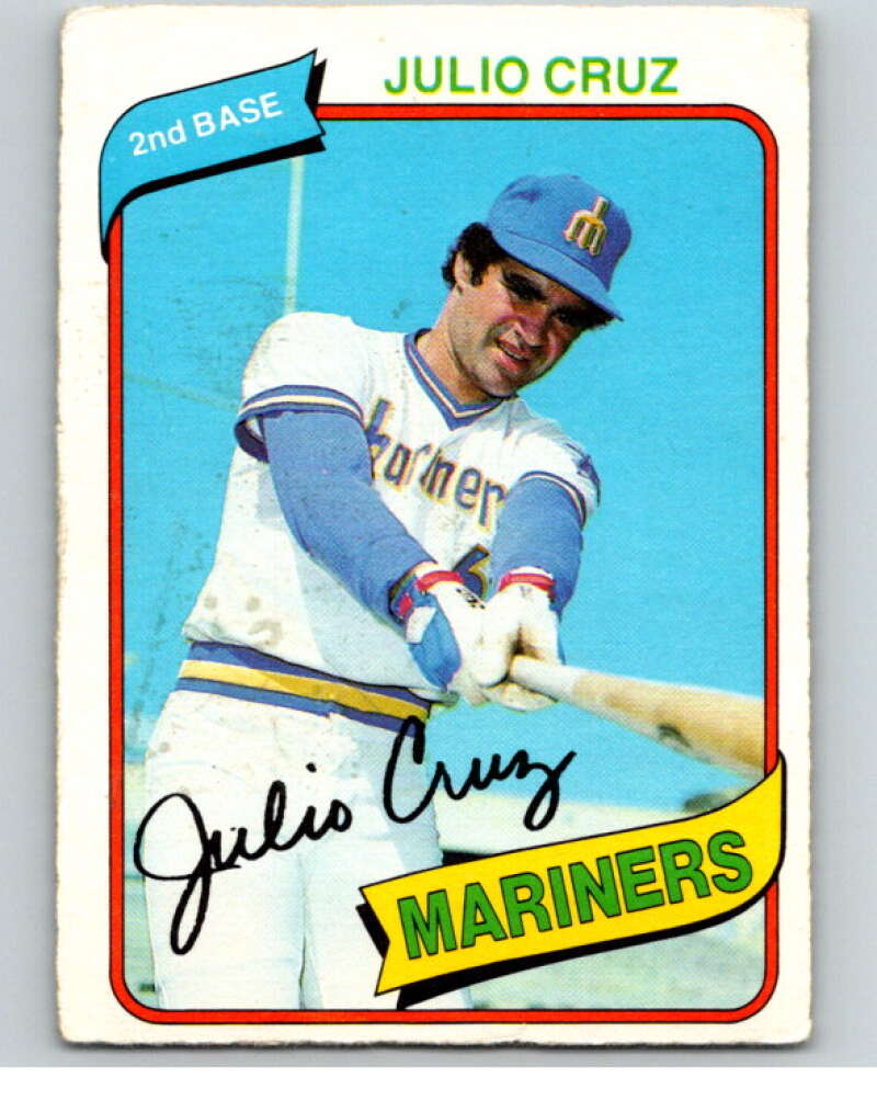 1980 O-Pee-Chee #16 Julio Cruz  Seattle Mariners  V78843 Image 1